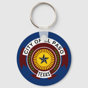 Sleutelhanger met vlag van de stad El Paso, Texas