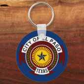 Sleutelhanger met vlag van de stad El Paso, Texas (Voorkant)