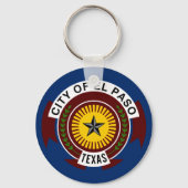 Sleutelhanger met vlag van de stad El Paso, Texas (Achterkant)