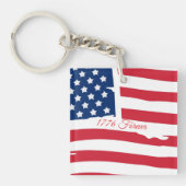 Sleutelhanger met vlag van de VS (voorkant)