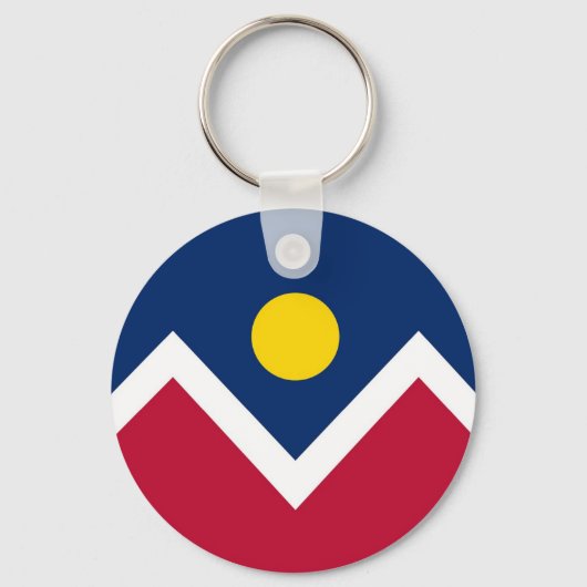 Sleutelhanger met vlag van Denver, staat Colorado (Voorkant)