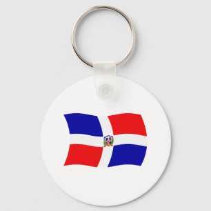 Sleutelhanger met vlag van Dominicaanse Republiek