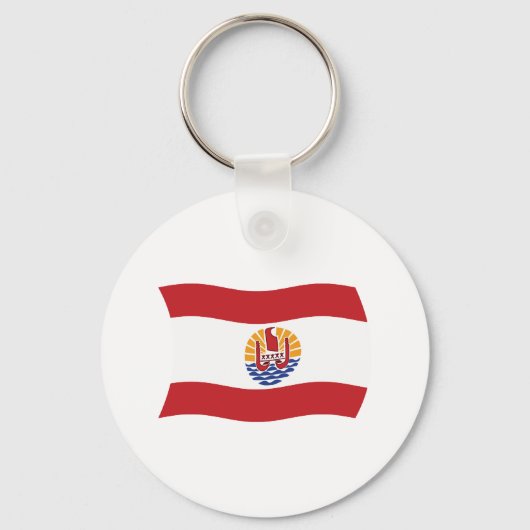 Sleutelhanger met vlag van Frans-Polynesië (Voorkant)