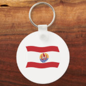 Sleutelhanger met vlag van Frans-Polynesië (Voorkant)