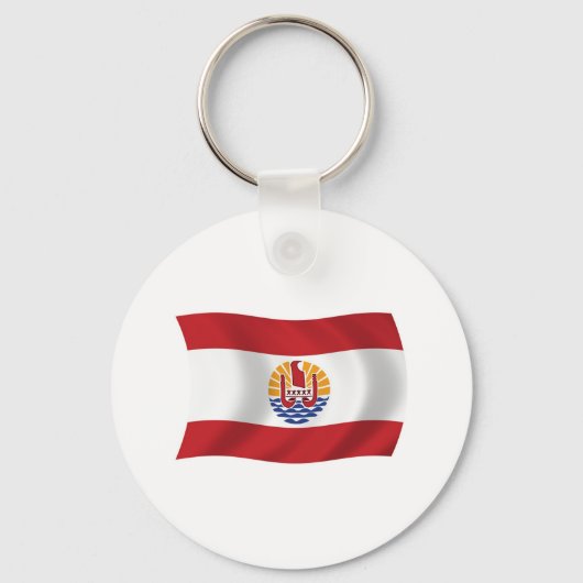 Sleutelhanger met vlag van Frans-Polynesië (Voorkant)