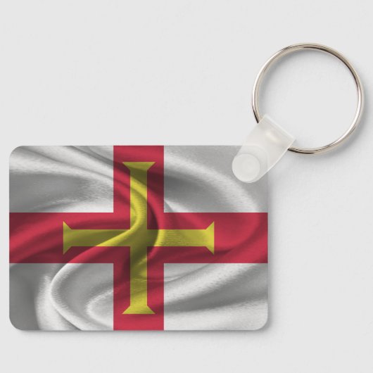 Sleutelhanger met vlag van Guernsey (Voorkant)