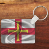 Sleutelhanger met vlag van Guernsey (Voorkant)