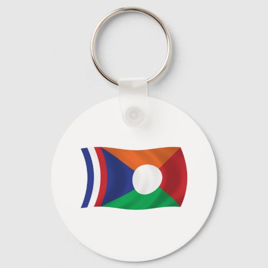 Sleutelhanger met vlag van Réunion (Voorkant)