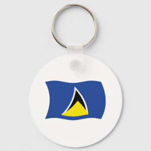 Sleutelhanger met vlag van Saint Lucia