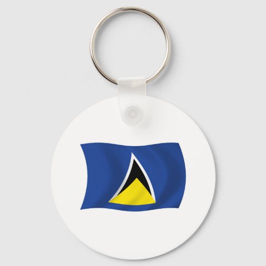 Sleutelhanger met vlag van Saint Lucia (Voorkant)