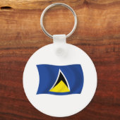 Sleutelhanger met vlag van Saint Lucia (Voorkant)
