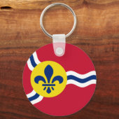 Sleutelhanger met vlag van St. Louis, Missouri (Achterkant)