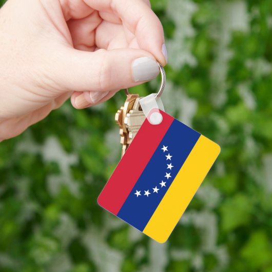 Sleutelhanger met vlag van Venezuela als cadeau (Hand)