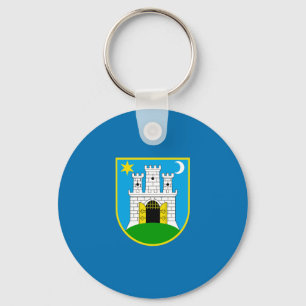 Sleutelhanger met vlag van Zagreb, Kroatië