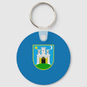 Sleutelhanger met vlag van Zagreb, Kroatië (Achterkant)