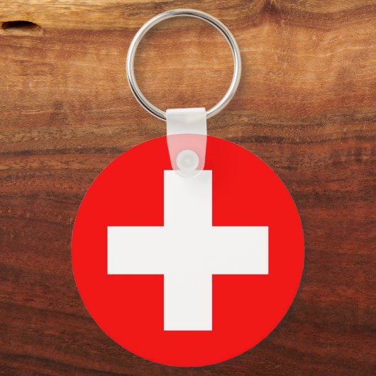 Sleutelhanger met vlag van Zwitserland (Voorkant)