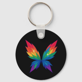 Sleutelhanger met Vlindervleugels in Regenboogkleu