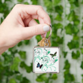 Sleutelhanger met wijnstokken en Butterflies Green (Hand)