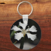 sleutelhanger met witte bloem (Voorkant)