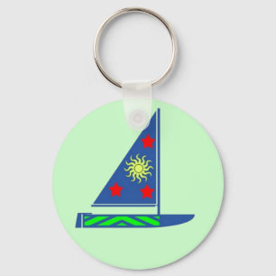 Sleutelhanger met zeilboot