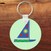 Sleutelhanger met zeilboot (Voorkant)