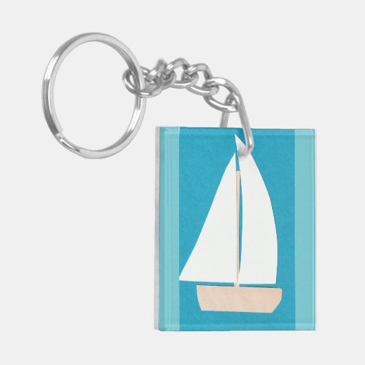 Sleutelhanger met zeilboot (Voorkant Links)
