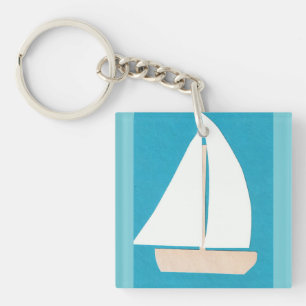 Sleutelhanger met zeilboot