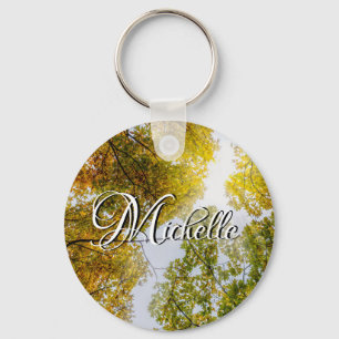 Sleutelhanger met zonlicht door herfst suikeresdoo