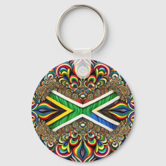 Sleutelhanger met Zuid-Afrikaanse kleuren Design (Voorkant)