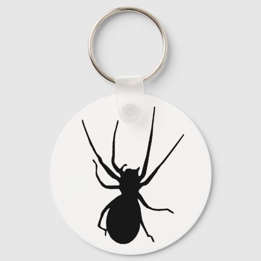 Sleutelhanger met zwarte Creepy Spider (Voorkant)