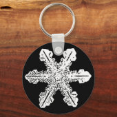 Sleutelhanger met zwarte en witte sneeuwvlokken (Voorkant)