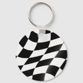 Sleutelhanger met zwarte en witte vlag (Achterkant)