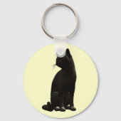 Sleutelhanger met zwarte kat (Voorkant)