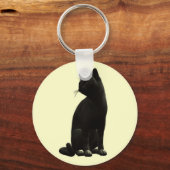 Sleutelhanger met zwarte kat (Voorkant)