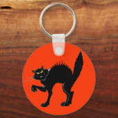 Sleutelhanger met zwarte kat (Voorkant)