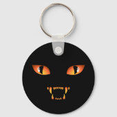 Sleutelhanger met zwarte kat, kat, halloween Sleut (Voorkant)