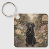 Sleutelhanger met zwarte Labrador van oma (Voorkant)