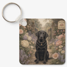 Sleutelhanger met zwarte Labrador van oma