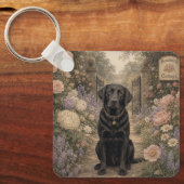 Sleutelhanger met zwarte Labrador van oma (Voorkant)