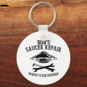 sleutelhanger met zwarte logo voor Saucer-reparati (Voorkant)