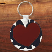 Sleutelhanger met Zwarte Vlammen Hart (Achterkant)