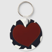 Sleutelhanger met Zwarte Vlammen Hart (Achterkant)