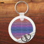 Sleutelhanger met zwarte & witte diamant (Voorkant)