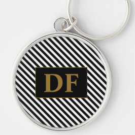 Sleutelhanger met zwarte/witte strepen