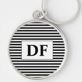 Sleutelhanger met zwarte/witte strepen