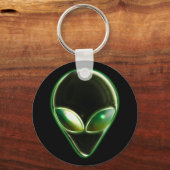 Sleutelhanger Metal Alien Hoofd 04 (Voorkant)
