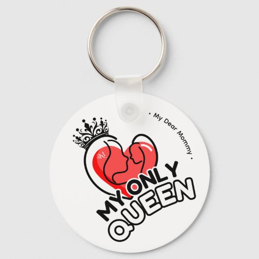 Sleutelhanger: Mijn enige koningin Sleutelhanger (Voorkant)