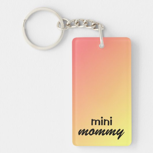 Sleutelhanger "mini mama" Voeg foto en naam van ki (Voorkant)