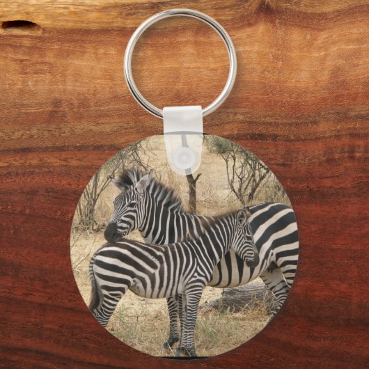 Sleutelhanger moeder en Baby Zebra (Voorkant)