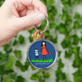 Sleutelhanger Moeder en Zoon Aangepaste Familieken (Hand)